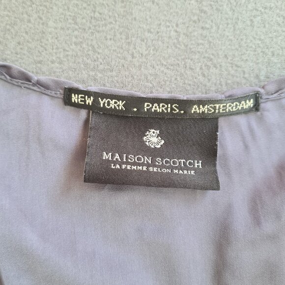 Maison Scotch Women Tunic Blouse Top Size 1 (US 0) Preppy Stylish Purple - Picture 4 of 10